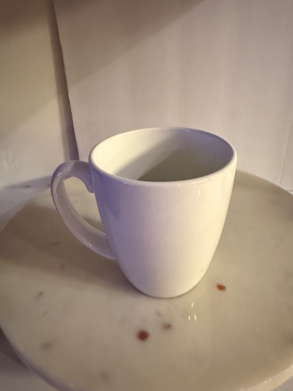 Corelle White Ceramic Coffee Mug with Curved Handle